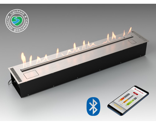 Автоматический биокамин Lux Fire Smart Flame 1500 RC INOX