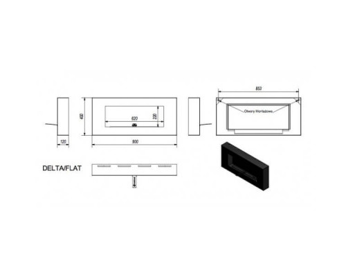 Биокамин Kratki DELTA FLAT