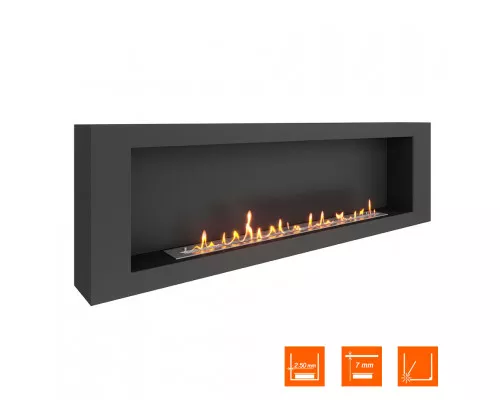 Биокамин SteelHeat WALL LONG 1800 черный Биокамин SteelHeat WALL LONG 1800 черный