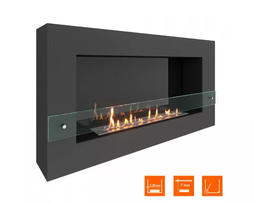 Биокамин SteelHeat WALL GRAND 1200 черный Биокамин SteelHeat WALL GRAND 1200 черный